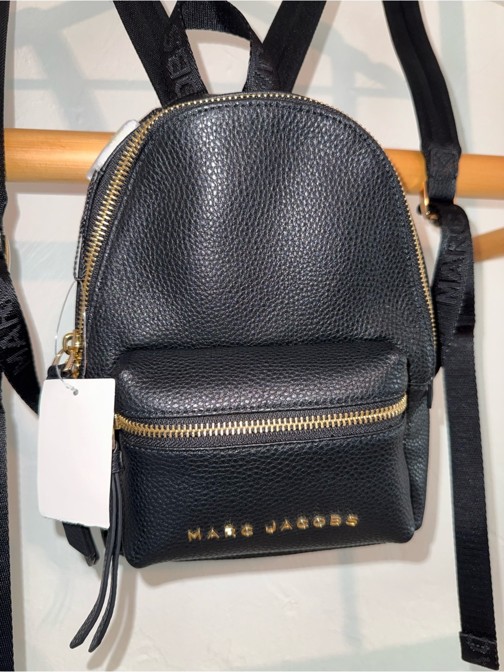 Marc Jacobs Leather Mini Backpack Bag New Black - Picture 4 of 15